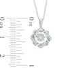 Unstoppable Love™ 0.19 CT. T.W. Diamond Wreath Pendant in 10K White Gold