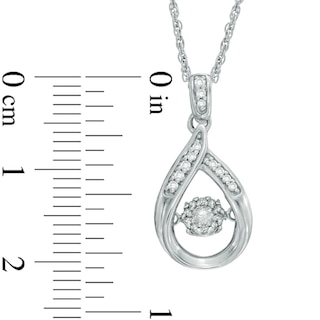 Unstoppable Love™ 0.16 CT. T.W. Diamond Teardrop Pendant in Sterling Silver