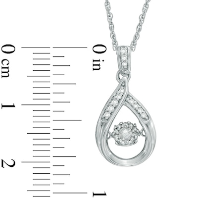 Unstoppable Love™ 0.16 CT. T.W. Diamond Teardrop Pendant in Sterling Silver