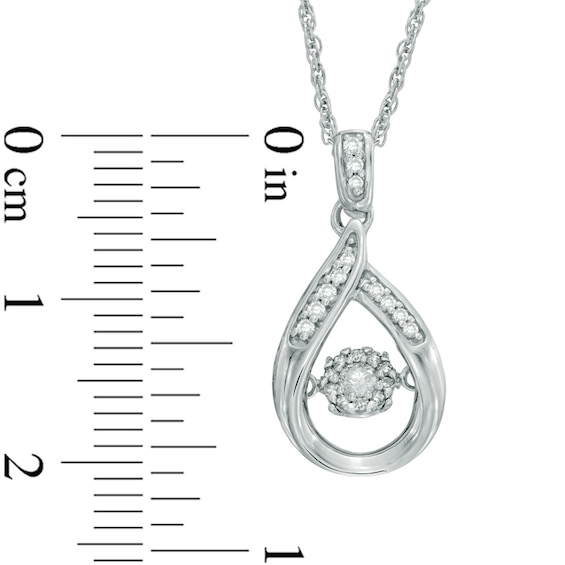 Unstoppable Love™ 0.16 CT. T.W. Diamond Teardrop Pendant in Sterling Silver