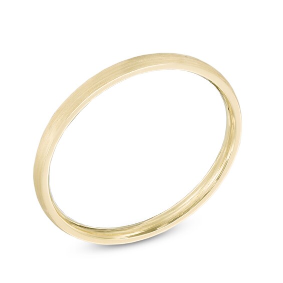 Men's 2.0mm 14K Gold Satin Wedding Band