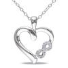 Thumbnail Image 0 of 0.05 CT. T.W. Diamond Heart with Infinity Pendant in Sterling Silver