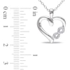 Thumbnail Image 1 of 0.05 CT. T.W. Diamond Heart with Infinity Pendant in Sterling Silver