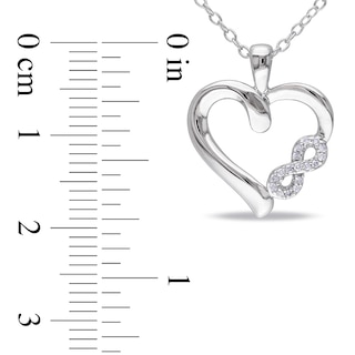 0.05 CT. T.W. Diamond Heart with Infinity Pendant in Sterling Silver