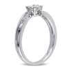 0.18 CT. T.W. Diamond Cluster Bypass Ring in 10K White Gold