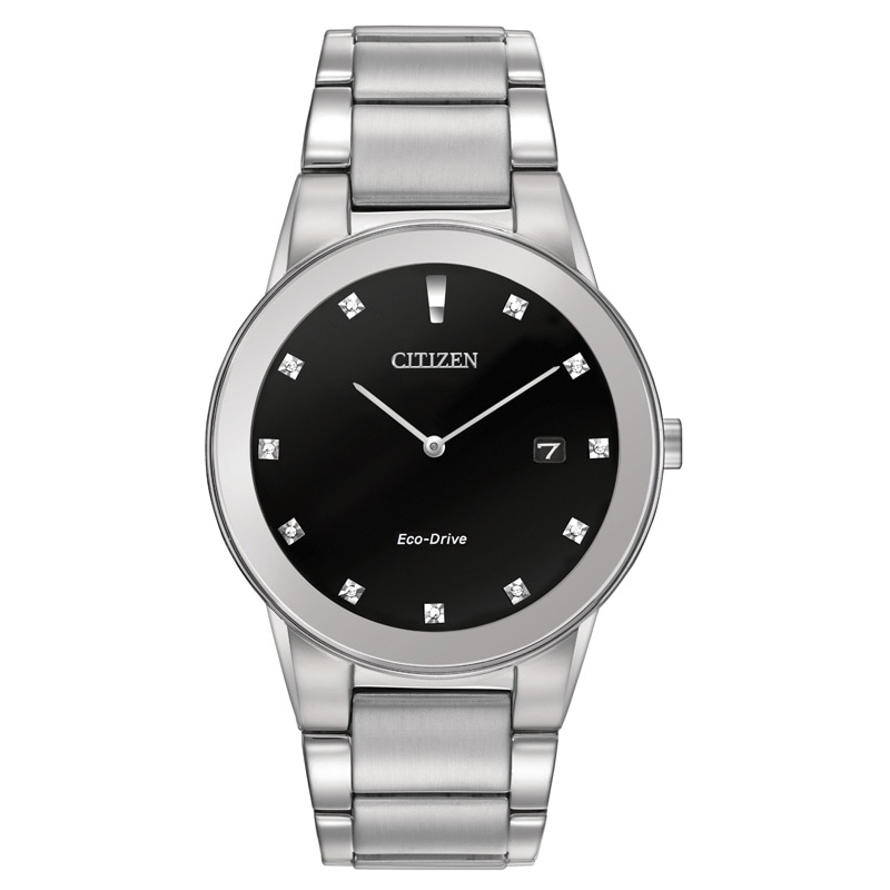 Men's Citizen Eco-Drive® Axiom Diamond Accent Watch with Black Dial (Model: AU1060-51G)|Peoples Jewellers