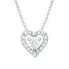 Thumbnail Image 0 of 0.25 CT. T.W. Certified Canadian Diamond Heart Pendant in 14K White Gold (I/I2)