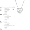 Thumbnail Image 1 of 0.25 CT. T.W. Certified Canadian Diamond Heart Pendant in 14K White Gold (I/I2)