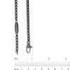 Thumbnail Image 1 of Men's 3.75mm Rolo Chain Necklace in Black IP Stainless Steel - 30"