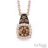 Le Vian Chocolate Diamonds® CT. T.W. Diamond Frame Pendant in 14K Strawberry Gold