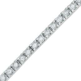 2.00 CT. T.W. Diamond Tennis Bracelet in Sterling Silver - 7.25&quot;
