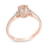 Oval Morganite and Diamond Accent Ring in 10K Rose Gold