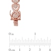 Thumbnail Image 1 of Lab-Created White Sapphire Bracelet in Sterling Silver with 18K Rose Gold Plate - 7.25"