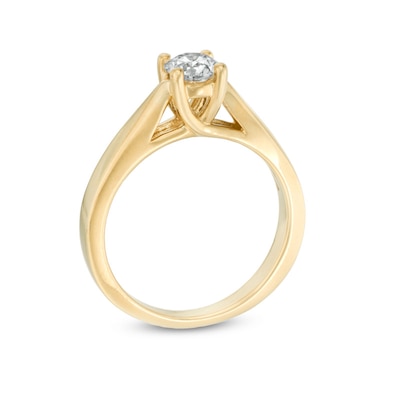 Canadian Ideal CT. Certified Diamond Solitaire Engagement Ring in 14K Gold (I/I1