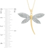 Diamond-Cut Dragonfly Pendant in 10K Gold