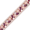 Thumbnail Image 0 of Multi-Gemstone and Lab-Created White Sapphire Bracelet in Sterling Silver with 18K Rose Gold Plate - 7.25"