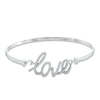 Thumbnail Image 0 of Lab-Created White Sapphire "LOVE" Bangle in Sterling Silver