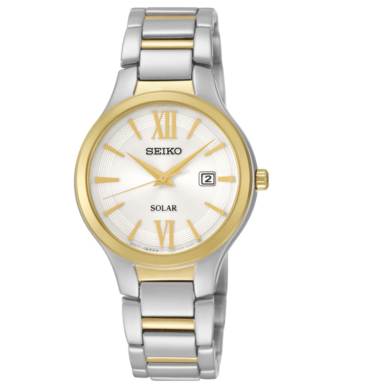 Ladies' Seiko Solar Watch with White Dial (Model: SUT210)