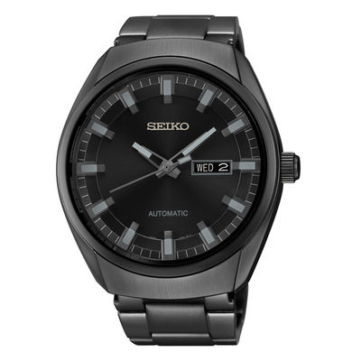 Men's Seiko Automatic Watch with Black Dial (Model: SNKN43)