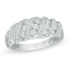 Thumbnail Image 0 of 0.50 CT. T.W. Diamond Cascading Ribbon Ring in 10K White Gold