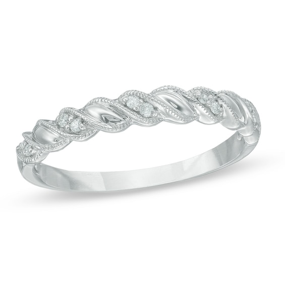 Diamond Accent Cascading Anniversary Band in 10K Gold