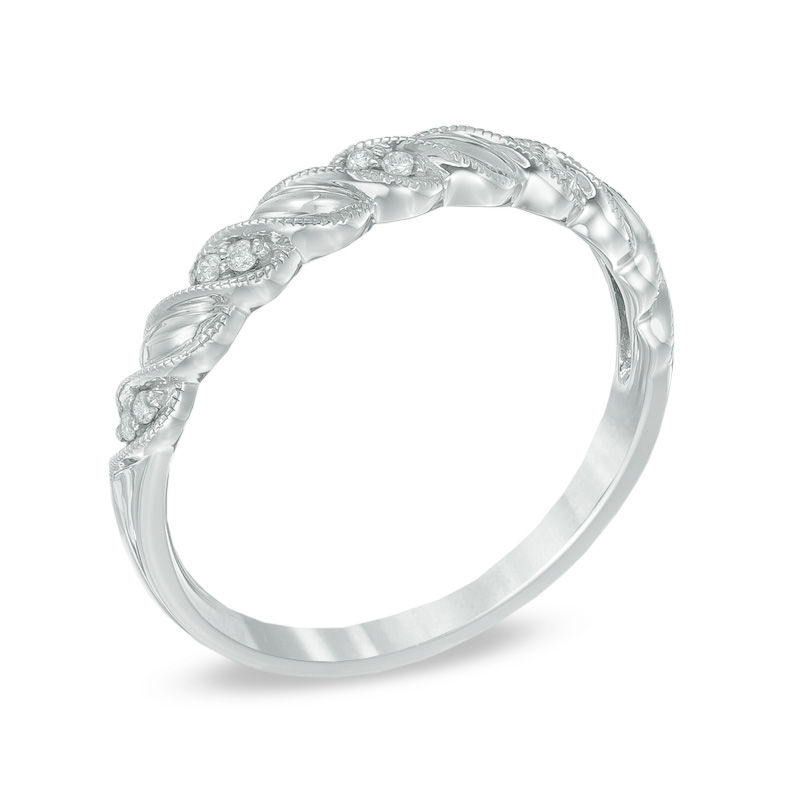 Diamond Accent Cascading Anniversary Band in 10K White Gold