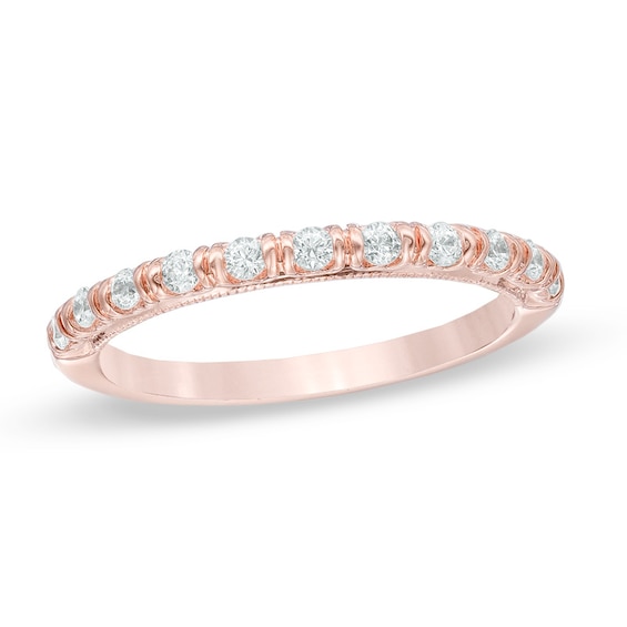 0.25 CT. T.W. Diamond Anniversary Band in 14K Rose Gold