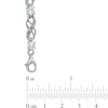 Lab-Created White Sapphire and Diamond Accent Infinity Bracelet in Sterling Silver - 7.5"