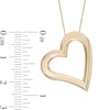 Tilted Heart Pendant in 10K Gold