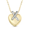 Thumbnail Image 0 of Heart Puff Pendant in 10K Two-Tone Gold