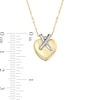 Thumbnail Image 1 of Heart Puff Pendant in 10K Two-Tone Gold