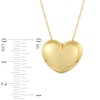 Heart Puff Pendant in 10K Gold - 17"