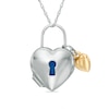 Heart Locket in 10K Two-Tone Gold