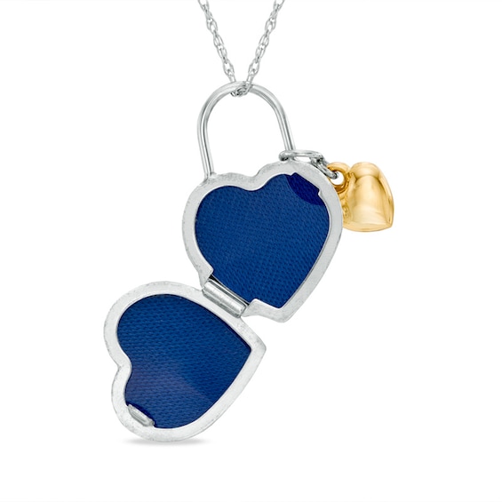 Heart Locket in 10K Two-Tone Gold