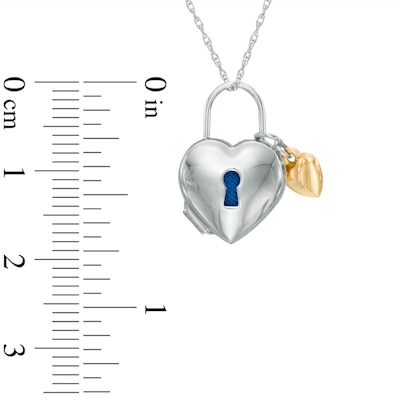 Heart Locket in 10K Two-Tone Gold