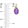 Thumbnail Image 1 of Oval Amethyst and Diamond Accent Stud Earrings in 10K Gold
