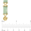 Thumbnail Image 1 of Rectangular Jade Link Bracelet in 10K Gold - 7.25"