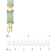 Thumbnail Image 2 of Rectangular Jade Link Bracelet in 10K Gold - 7.25"