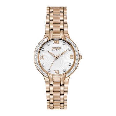 Ladies' Citizen Eco-Drive® Bella Diamond Accent Watch with White Dial (Model: EM0123-50A)