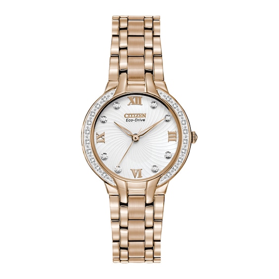 Ladies' Citizen Eco-Drive® Bella Diamond Accent Watch with White Dial (Model: EM0123-50A)