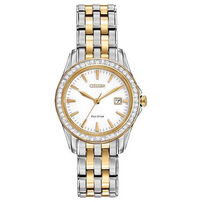 Ladies' Citizen Eco-Drive® Silhouette Crystal Watch (Model: EW1908-59A)