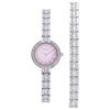 Thumbnail Image 0 of Ladies' Bulova Crystal Accent Watch with Pink Mother-of-Pearl Dial Boxed Watch and Bracelet Set (Model: 96X131)