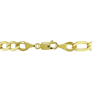 Men's 7.0mm Figaro Chain Bracelet in 10K Gold - 9.0"