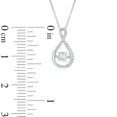 Unstoppable Love™ 4.5mm Lab-Created White Sapphire Infinity Pendant in Sterling Silver