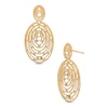 Thumbnail Image 0 of Diamond-Cut Oval Drop Earrings in 10K Gold