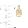 Thumbnail Image 1 of Diamond-Cut Oval Drop Earrings in 10K Gold