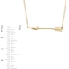 Sideways Arrow Necklace in 10K Gold