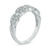 Thumbnail Image 2 of 0.30 CT. T.W. Diamond Vintage-Style Double Row Band in 10K White Gold