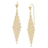 Kite-Shaped Bead Drop Earrings in 10K Gold