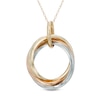Thumbnail Image 0 of Large Intertwined Circles Pendant in 10K Tri-Tone Gold